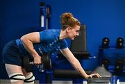30 August 2023; Ruth Campbell during a Leinster rugby women's gym session at Energia Park in Dublin. Photo by Harry Murphy/Sportsfile