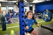 30 August 2023; Christy Haney during a Leinster rugby women's gym session at Energia Park in Dublin. Photo by Harry Murphy/Sportsfile