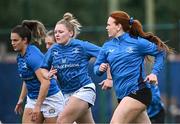 30 August 2023; Caoimhe Molloy, right, during a Leinster rugby women's squad training session at Energia Park in Dublin. Photo by Harry Murphy/Sportsfile