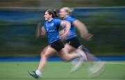 30 August 2023; Katie Whelan, left, during a Leinster rugby women's squad training session at Energia Park in Dublin. Photo by Harry Murphy/Sportsfile