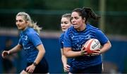 30 August 2023; Lisa Callan, right, during a Leinster rugby women's squad training session at Energia Park in Dublin. Photo by Harry Murphy/Sportsfile