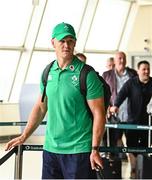 31 August 2023; Jonathan Sexton pictured at Dublin Airport ahead of Ireland's flight to France for the 2023 Rugby World Cup. Photo by Harry Murphy/Sportsfile