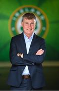 31 August 2023; Manager Stephen Kenny stands for a portrait before a Republic of Ireland squad announcement at the Aviva Stadium in Dublin. Photo by Seb Daly/Sportsfile