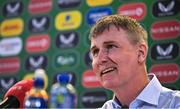 31 August 2023; Manager Stephen Kenny during a Republic of Ireland squad announcement at the Aviva Stadium in Dublin. Photo by Seb Daly/Sportsfile