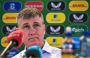 31 August 2023; Manager Stephen Kenny during a Republic of Ireland squad announcement at the Aviva Stadium in Dublin. Photo by Seb Daly/Sportsfile