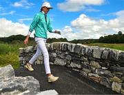 31 August 2023; Olivia Costello of Ireland walks to the 12th tee box during day one of the KPMG Women's Irish Open Golf Championship at Dromoland Castle in Clare. Photo by Eóin Noonan/Sportsfile