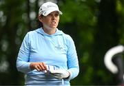 31 August 2023; Aideen Walsh of Ireland reviews her yardage book during day one of the KPMG Women's Irish Open Golf Championship at Dromoland Castle in Clare. Photo by Eóin Noonan/Sportsfile