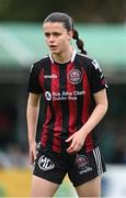 27 August 2023; Kira Bates Crosbie of Bohemians during the Sports Direct Women’s FAI Cup first round match between Cabinteely and Bohemians at Carlisle Grounds in Bray, Wicklow. Photo by Stephen McCarthy/Sportsfile