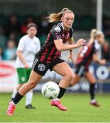 27 August 2023; Katie Malone of Bohemians during the Sports Direct Women’s FAI Cup first round match between Cabinteely and Bohemians at Carlisle Grounds in Bray, Wicklow. Photo by Stephen McCarthy/Sportsfile
