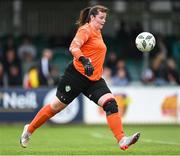 27 August 2023; Cabinteely goalkeeper Niamh Haskins during the Sports Direct Women’s FAI Cup first round match between Cabinteely and Bohemians at Carlisle Grounds in Bray, Wicklow. Photo by Stephen McCarthy/Sportsfile