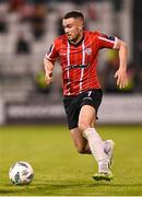 17 August 2023; Michael Duffy of Derry City during the UEFA Europa Conference League Third Qualifying Round second leg match between Derry City and FC Tobol at Tallaght Stadium in Dublin. Photo by Stephen McCarthy/Sportsfile