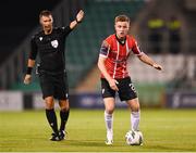 17 August 2023; Brandon Kavanagh of Derry City during the UEFA Europa Conference League Third Qualifying Round second leg match between Derry City and FC Tobol at Tallaght Stadium in Dublin. Photo by Stephen McCarthy/Sportsfile