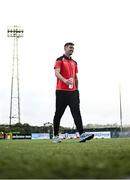 1 September 2023; Cian Kavanagh of Derry City before the SSE Airtricity Men's Premier Division match between Dundalk and Derry City at Oriel Park in Dundalk, Louth. Photo by Ramsey Cardy/Sportsfile