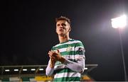1 September 2023; Johnny Kenny of Shamrock Rovers celebrates after his side's victory in the SSE Airtricity Men's Premier Division match between Shamrock Rovers and Bohemians at Tallaght Stadium in Dublin. Photo by Tyler Miller/Sportsfile