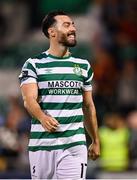 1 September 2023; Richie Towell of Shamrock Rovers celebrates after his side's victory during the SSE Airtricity Men's Premier Division match between Shamrock Rovers and Bohemians at Tallaght Stadium in Dublin. Photo by Tyler Miller/Sportsfile