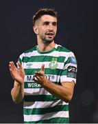 1 September 2023; Neil Farrugia of Shamrock Rovers celebrates after his side's victory in the SSE Airtricity Men's Premier Division match between Shamrock Rovers and Bohemians at Tallaght Stadium in Dublin. Photo by Tyler Miller/Sportsfile