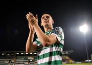 1 September 2023; Gary O'Neill of Shamrock Rovers celebrates after his side's victory in the SSE Airtricity Men's Premier Division match between Shamrock Rovers and Bohemians at Tallaght Stadium in Dublin. Photo by Tyler Miller/Sportsfile