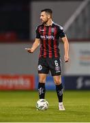 1 September 2023; Jordan Flores of Bohemians during the SSE Airtricity Men's Premier Division match between Shamrock Rovers and Bohemians at Tallaght Stadium in Dublin. Photo by Tyler Miller/Sportsfile