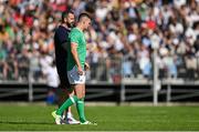 2 September 2023; Head coach Andy Farrell, left, and captain Jonathan Sexton during an Ireland rugby open training session at Stade Vallée du Cher in Tours, France. Photo by Brendan Moran/Sportsfile