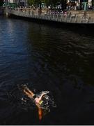 2 September 2023; A competitor during the 103rd Jones Engineering Liffey Swim organised by Leinster Open Sea. Photo by David Fitzgerald/Sportsfile