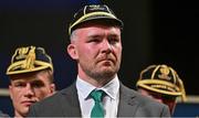 2 September 2023; Peter O’Mahony with his Rugby World Cup 2023 cap during the Ireland Rugby World Cup 2023 welcome ceremony at Le Grand Théâtre de Tours in France. Photo by Brendan Moran/Sportsfile