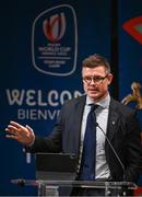 2 September 2023; Former Ireland captain and Rugby World Cup 2023 board member Brian O'Driscoll during the Ireland Rugby World Cup 2023 welcome ceremony at Le Grand Théâtre de Tours in France. Photo by Brendan Moran/Sportsfile
