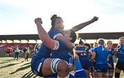 2 September 2023; Eimear Corri of Leinster, left, celebrates with team-mate Christy Haney after the Vodafone Women’s Interprovincial Championship final between Munster and Leinster at Musgrave Park in Cork. Photo by Eóin Noonan/Sportsfile