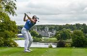 3 September 2023; Leona Maguire of Ireland hits her tee shot on the seventh hole during day four of the KPMG Women's Irish Open Golf Championship at Dromoland Castle in Clare. Photo by Eóin Noonan/Sportsfile