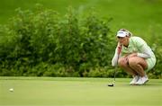 3 September 2023; Olivia Mehaffey of Northern Ireland lines up a putt on the sixth green during day four of the KPMG Women's Irish Open Golf Championship at Dromoland Castle in Clare. Photo by Eóin Noonan/Sportsfile