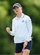 3 September 2023; Smilla Tarning Sønderby of Denmark celebrates a birdie putt on the 16th hole during day four of the KPMG Women's Irish Open Golf Championship at Dromoland Castle in Clare. Photo by Eóin Noonan/Sportsfile