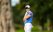 3 September 2023; Leona Maguire of Ireland reacts to a missed putt on the 18th green during day four of the KPMG Women's Irish Open Golf Championship at Dromoland Castle in Clare. Photo by Eóin Noonan/Sportsfile