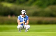 3 September 2023; Leona Maguire of Ireland lines up a putt on the 18th green during day four of the KPMG Women's Irish Open Golf Championship at Dromoland Castle in Clare. Photo by Eóin Noonan/Sportsfile