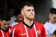1 September 2023; Cameron McJannet of Derry City before the SSE Airtricity Men's Premier Division match between Dundalk and Derry City at Oriel Park in Dundalk, Louth. Photo by Ramsey Cardy/Sportsfile