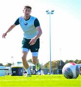 4 September 2023; Nathan Collins during a Republic of Ireland training session at the FAI National Training Centre in Abbotstown, Dublin. Photo by Stephen McCarthy/Sportsfile