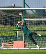 4 September 2023; Goalkeeper Caoimhin Kelleher during a Republic of Ireland training session at the FAI National Training Centre in Abbotstown, Dublin. Photo by Stephen McCarthy/Sportsfile