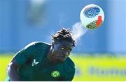 4 September 2023; Festy Ebosele during a Republic of Ireland training session at the FAI National Training Centre in Abbotstown, Dublin. Photo by Stephen McCarthy/Sportsfile