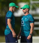 5 September 2023; Defence coach Simon Easterby, left, and assistant coach Mike Catt during an Ireland rugby squad training session at Complexe de la Chambrerie in Tours, France. Photo by Brendan Moran/Sportsfile
