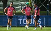 5 September 2023; Ireland players, from left, Conor Murray, Robbie Henshaw and Bundee Aki during squad training session at Complexe de la Chambrerie in Tours, France. Photo by Brendan Moran/Sportsfile