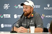 5 September 2023; Shane Lowry of Ireland during a media conference in advance of the Horizon Irish Open Golf Championship at The K Club in Straffan, Kildare. Photo by Eóin Noonan/Sportsfile