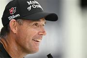 5 September 2023; Pádraig Harrington of Ireland during a media conference in advance of the Horizon Irish Open Golf Championship at The K Club in Straffan, Kildare. Photo by Eóin Noonan/Sportsfile