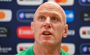 5 September 2023; Forwards coach Paul O'Connell during an Ireland rugby media conference at Tours Town Hall in Tours, France. Photo by Brendan Moran/Sportsfile