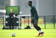5 September 2023; James Abankwah during a Republic of Ireland U21 training session at the FAI National Training Centre in Abbotstown, Dublin. Photo by Harry Murphy/Sportsfile