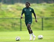5 September 2023; Baba Adeeko during a Republic of Ireland U21 training session at the FAI National Training Centre in Abbotstown, Dublin. Photo by Harry Murphy/Sportsfile