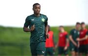 5 September 2023; Aidomo Emakhu during a Republic of Ireland U21 training session at the FAI National Training Centre in Abbotstown, Dublin. Photo by Harry Murphy/Sportsfile