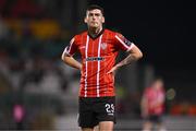 17 August 2023; Cian Kavanagh of Derry City during the UEFA Europa Conference League Third Qualifying Round second leg match between Derry City and FC Tobol at Tallaght Stadium in Dublin. Photo by Ben McShane/Sportsfile