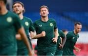 6 September 2023; Nathan Collins during a Republic of Ireland training session at Parc des Princes in Paris, France. Photo by Stephen McCarthy/Sportsfile
