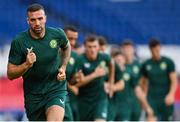 6 September 2023; Shane Duffy during a Republic of Ireland training session at Parc des Princes in Paris, France. Photo by Stephen McCarthy/Sportsfile