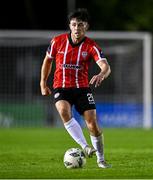 6 September 2023; Adam O'Reilly of Derry City during the SSE Airtricity Men's Premier Division match between UCD and Derry City at UCD Bowl in Dublin. Photo by Ben McShane/Sportsfile