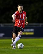 6 September 2023; Ciarán Coll of Derry City during the SSE Airtricity Men's Premier Division match between UCD and Derry City at UCD Bowl in Dublin. Photo by Ben McShane/Sportsfile