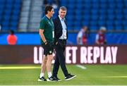 7 September 2023; Republic of Ireland manager Stephen Kenny, right, and Republic of Ireland coach Keith Andrews before the UEFA EURO 2024 Championship qualifying group B match between France and Republic of Ireland at Parc des Princes in Paris, France. Photo by Seb Daly/Sportsfile